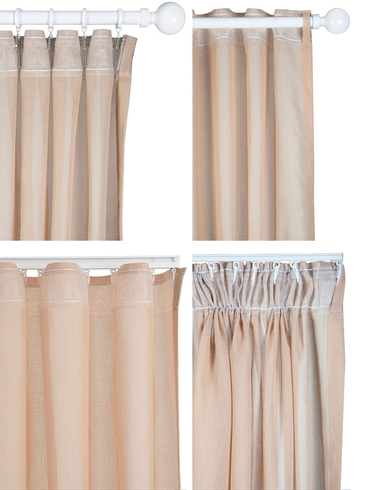 Gardin Viska, beige, 268x233 cm