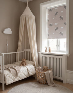 Mörkläggande barnrullgardin i beige